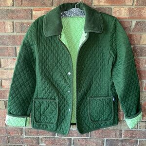 Vinyard Vines by Shep & Ian Green Quilted Barn Coat Interior Size Medium